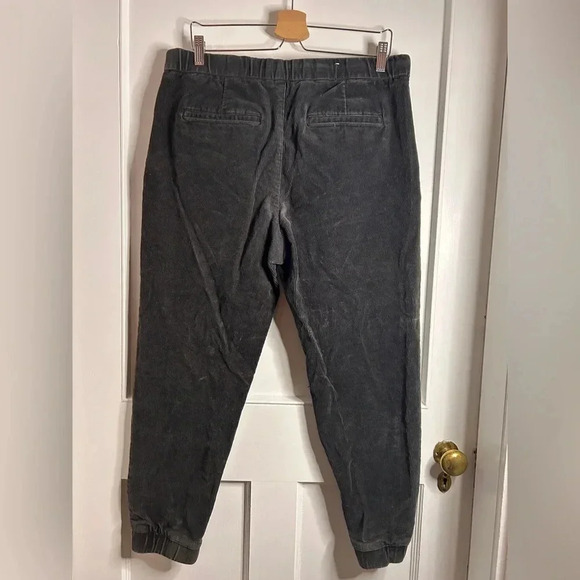 Men’s Zara Grey Corduroy Pants with Elasticized Waist and Ankles L - Picture 8 of 10